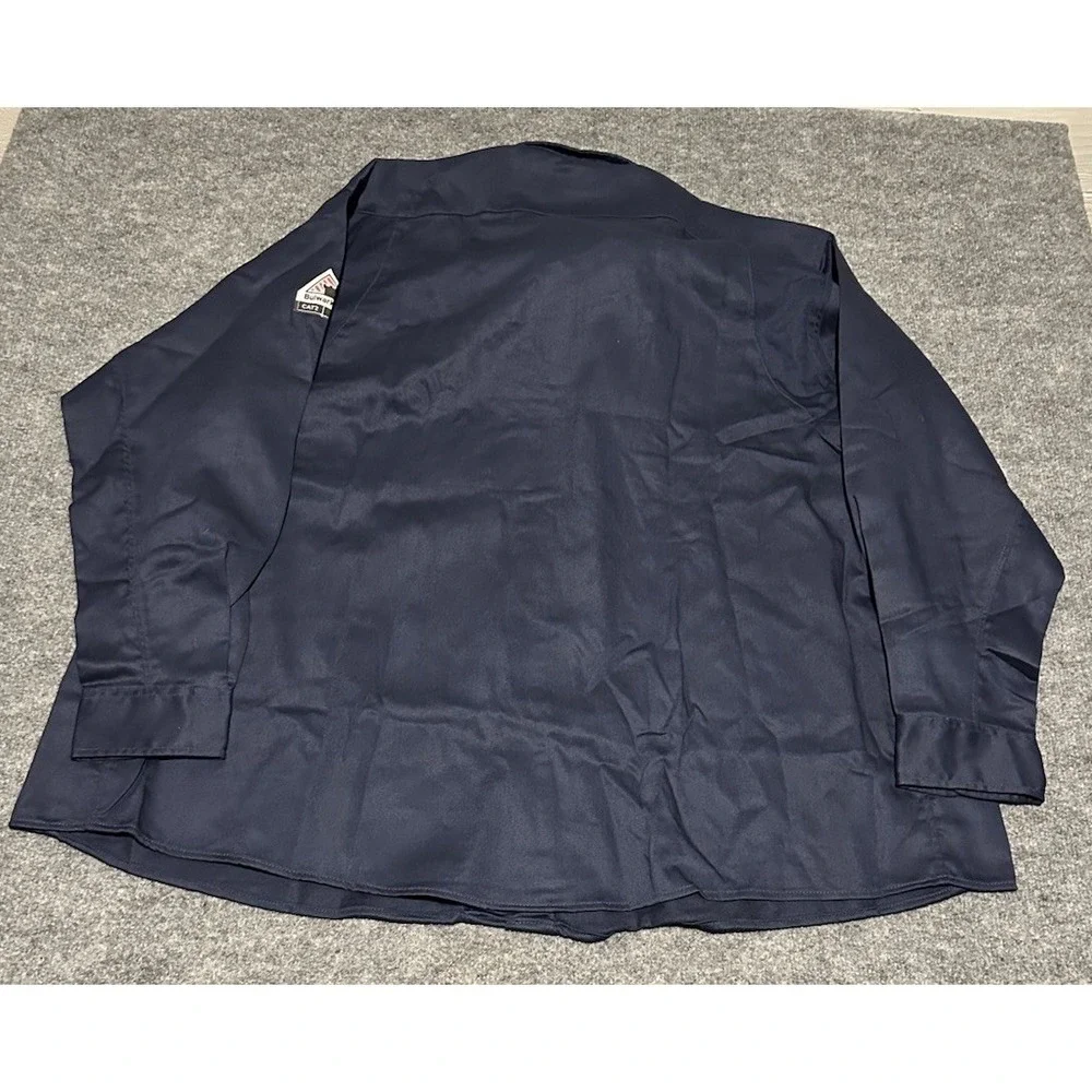 Bulwark iQ Series Comfort Woven Lightweight FR Shirt Men's 4XL Navy CAT2 New NWT